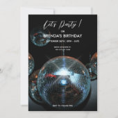 Disco bal Lichten Feest  Kaart (Voorkant)