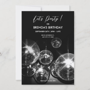 Disco bal Lichten Laten we dansen Feest Kaart