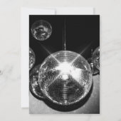 Disco bal Lichtjes Laten we dansen feest  Kaart (Achterkant)