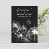 Disco bal Lichtjes Laten we een dansfeestje houden Kaart (Staand voorkant)