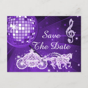 Disco Bal, Prinsessen Koets & Paarden Save The Dat Aankondigingskaart
