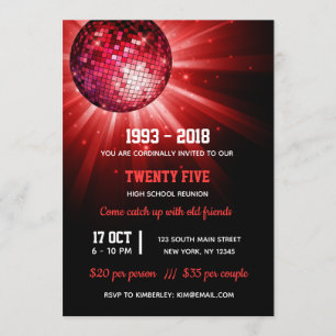 Disco bal rood kaart