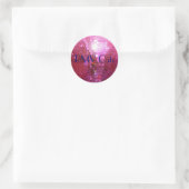 disco bal roze, RMV Katten Ronde Sticker (Tas)