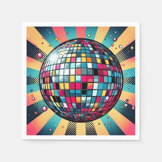 Disco bal servetten! servet (Voorkant)
