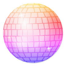 Disco Bal Spiegel Bal Oranje Blauw Magenta
