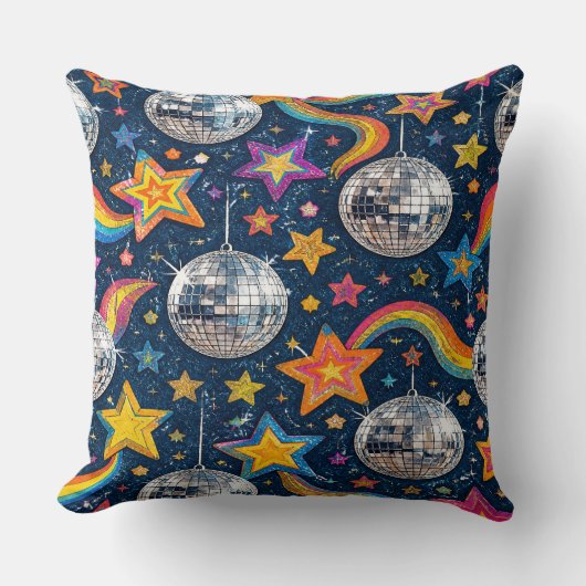 Disco Bal Sterren Kussen (Voorkant)