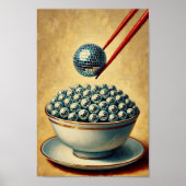 Disco Bal Trendy Kunst, Quirky Retro Keuken Muurde Poster (Voorkant)