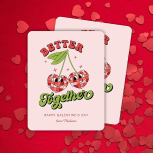 Disco Bal Valentijnskaart Kersen Better Together Kaart