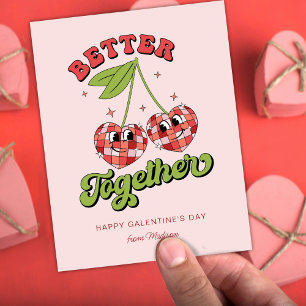 Disco Bal Valentijnskeer Cherry Better Together Kaart