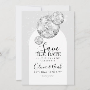 Disco Bal Verloving Feest Save The Date