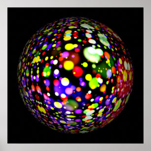 disco-ball-381907 COLORFUL BOHEK MUSIC PARTY CIRC Poster