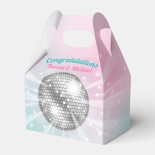 Disco Ball Baby shower Groovy Bedankdoosjes (Voorkant Zijde)