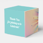 Disco Ball Baby shower Groovy Rainbow Bedankdoosjes (Achterkant)