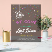 Disco Ball Bachelorette Weekend Welkom Acryl Bord (Huwelijk)