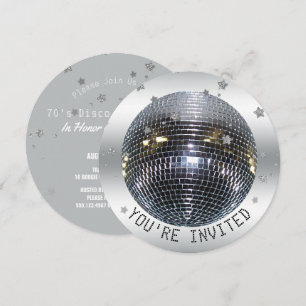 Disco Ball Birthday Party Disco Dance Party Cirkel Kaart
