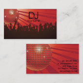 Disco Ball - Carte de visite DJ (Devant / Derrière)