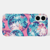 Disco Ball coque iphone rose bleu Y2K (Verso (horizontal))