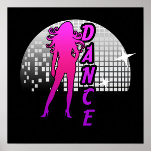 Disco Ball Dancer. Poster