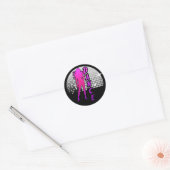 Disco Ball Dancer. Ronde Sticker (Envelop)