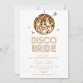 Disco Ball Disco Bruid Bachelorette Weekend Party Kaart (Voorkant)