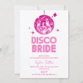 Disco Ball Disco Bruid Bachelorette Weekend Party Kaart (Voorkant)