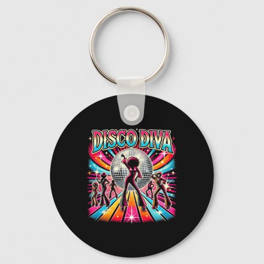 Disco Ball Disco Diva Queen Sleutelhanger (Voorkant)