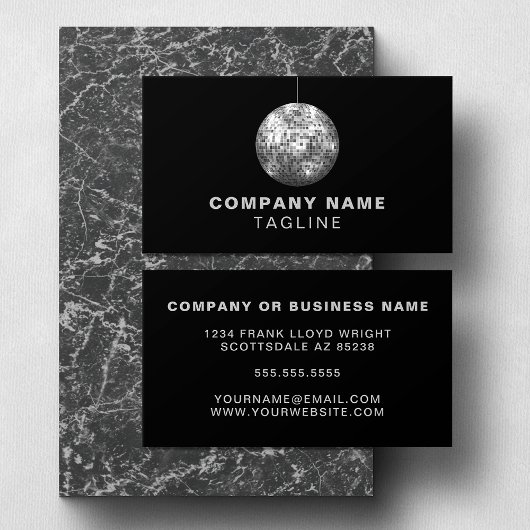  Disco Ball DJ Of Party Planner Visitekaartje