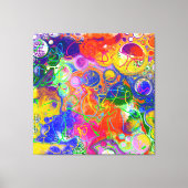 Disco Ball Electricity Fluid Art Canvas Afdruk (Voorkant)