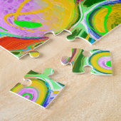 Disco Ball Electricity Fluid Art Legpuzzel (Zijkant)