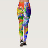 Disco Ball Electricity Marble Fluid Art Leggings (Achterkant)