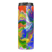 Disco Ball Electricity Marble Fluid Art Thermosbeker (Achterkant)