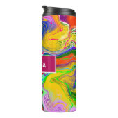 Disco Ball Electricity Marble Fluid Art Thermosbeker (Geroteerd rechts)