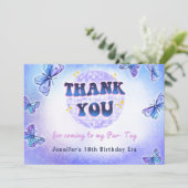 Disco Ball Eras Carte de remerciements d'anniversa (Debout devant)