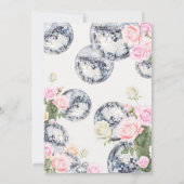 Disco Ball Faire-part de mariage Floral (Dos)