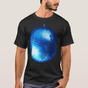Disco Ball Fever Silver en Blue Glitter Ball Danc T-shirt