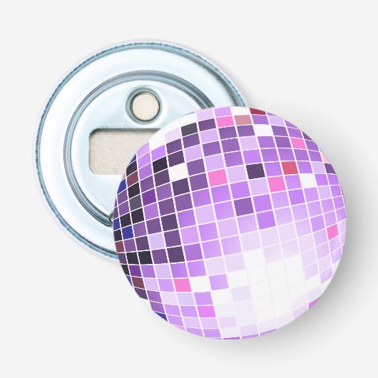 Disco Ball, glitter Ball of mirror ball Button Flesopener (Voorkant)