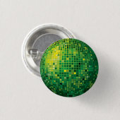 Disco Ball Green Button (Voorkant /achterkant)