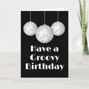 Disco Ball Groovy Birthday Greeting Kaart