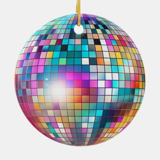 Disco Ball Keramisch Ornament (Achterkant)
