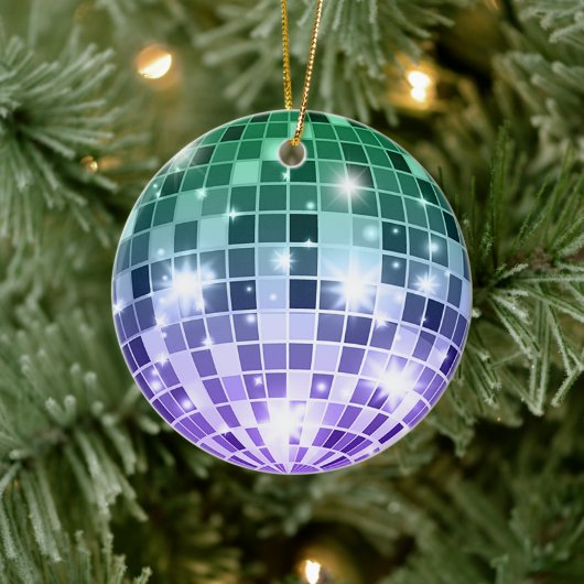 Disco Ball Keramisch Ornament (Boom)