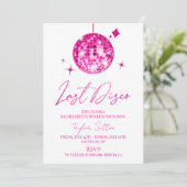 Disco Ball Laatste Disco Bachelorette Weekend Part Kaart (Staand voorkant)