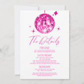 Disco Ball Laatste Disco Bachelorette Weekend Part Kaart (Achterkant)