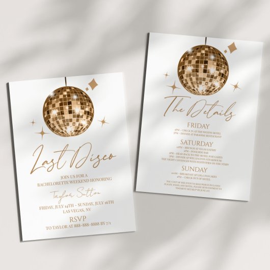 Disco Ball Laatste Disco Bachelorette Weekend Part Kaart