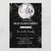 Disco Ball New Year's Eve invitation (Devant)