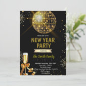 Disco Ball New Year's Eve invitation (Debout devant)