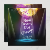 Disco Ball New Year's Eve Party Kaart (Voorkant / Achterkant)