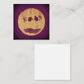 Disco Ball Paarse en Gold  kunst Informatiekaartje (Voorkant / Achterkant)