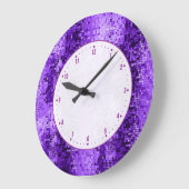 Disco Ball Paarse glitter en Sparkles Grote Klok (Hoek)