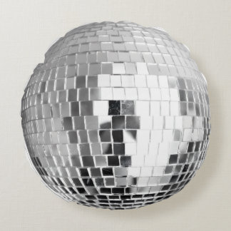 Disco Ball Pillow – Glanzend Zilver Rond Kussen vo