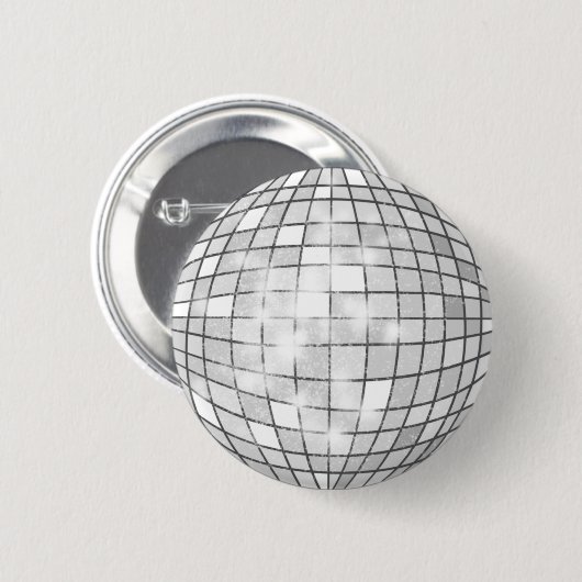 Disco Ball Pin Ronde Button 5,7 Cm (Voorkant /achterkant)